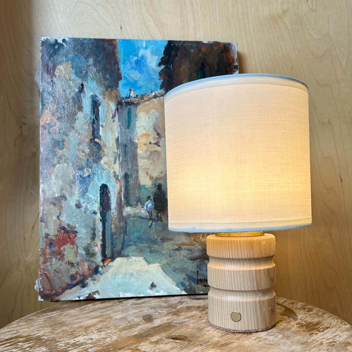 Bolt Beech style rechargeable touch lamp