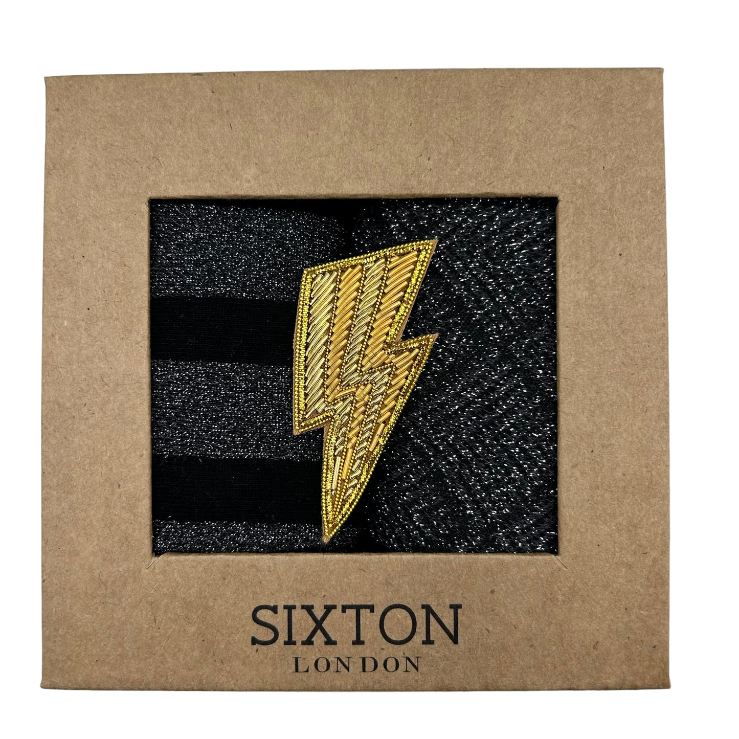 Black Berlin & Paris sock box duo with pin