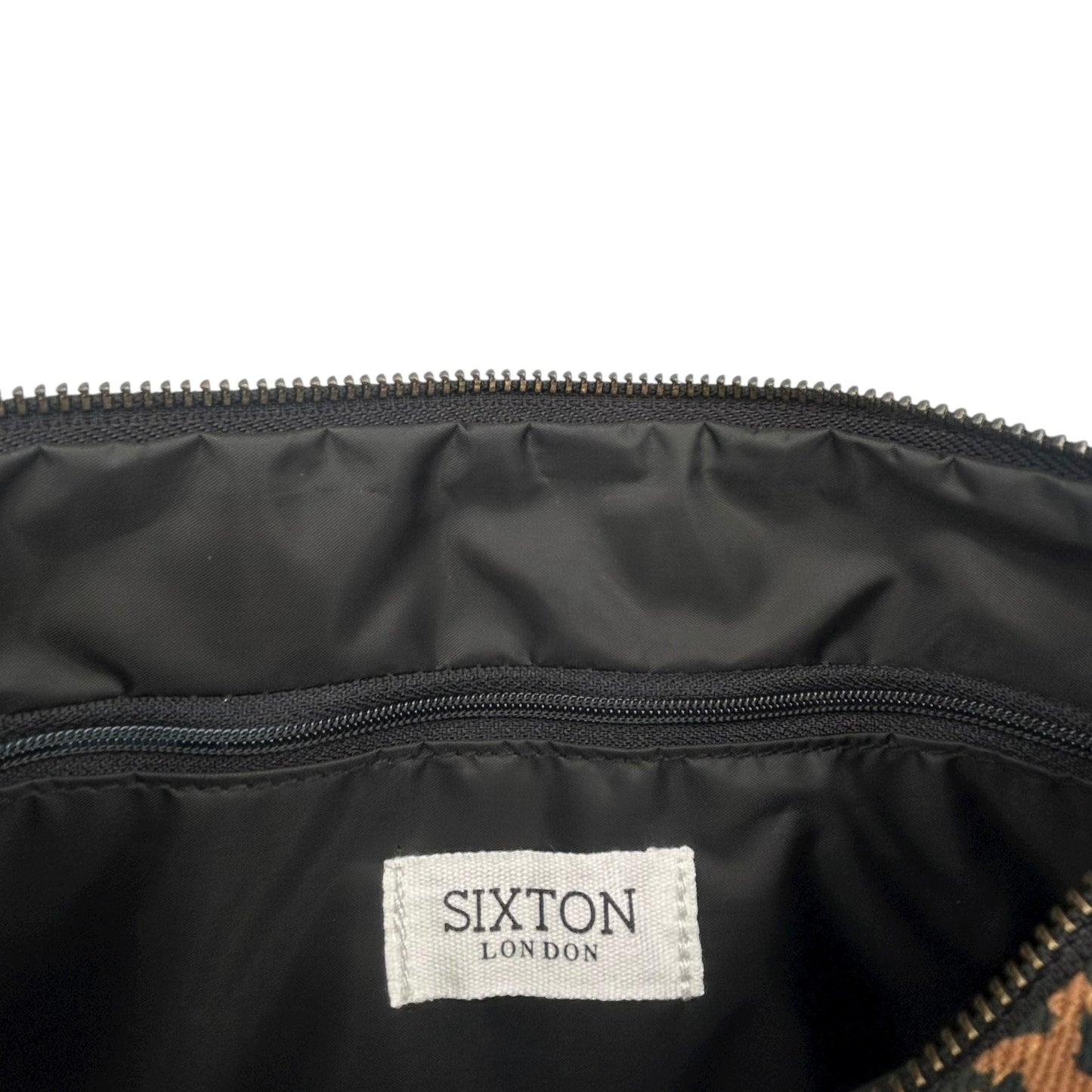 Frill Leopard Print Makeup Bag