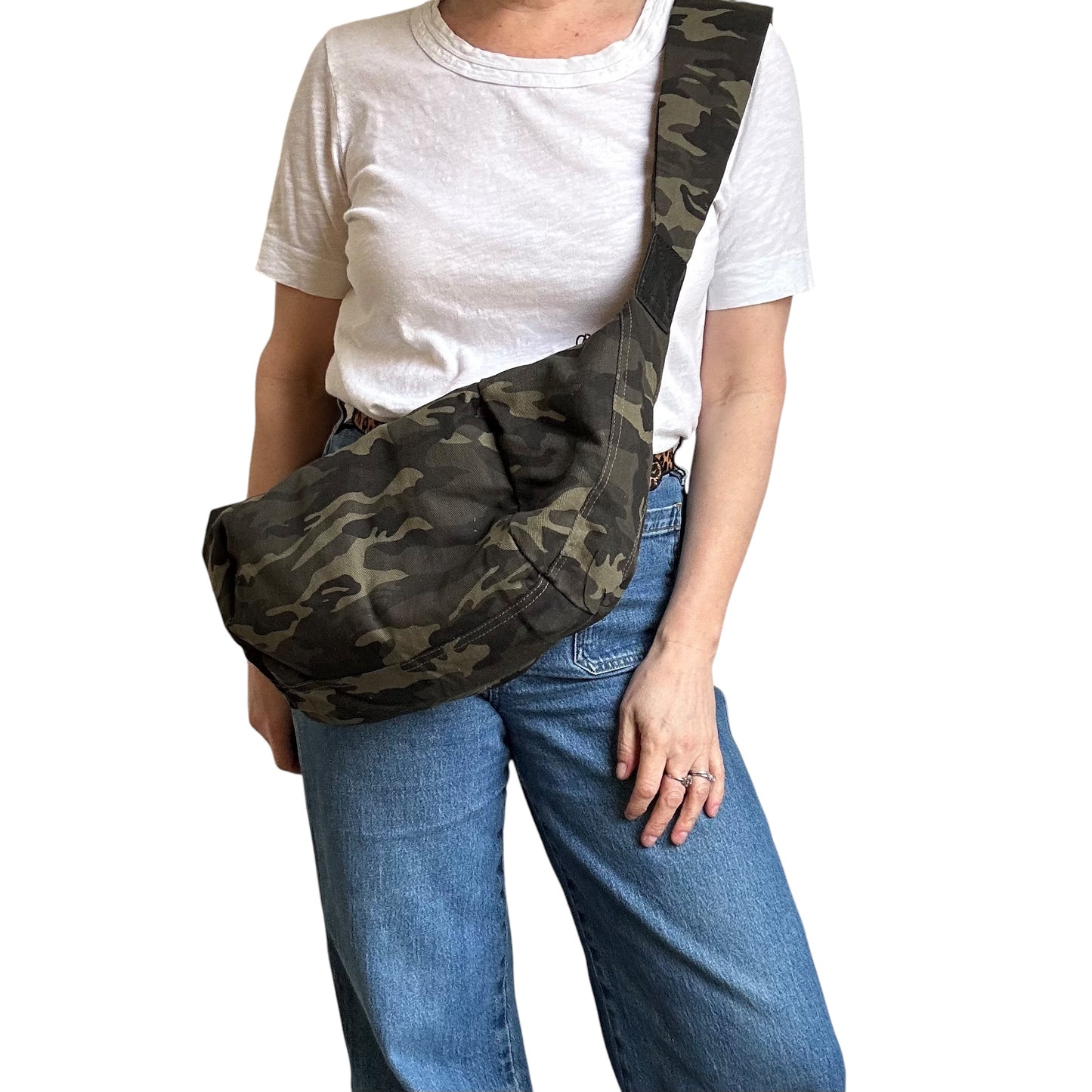 Brixton cross body sling bag - camo print - large