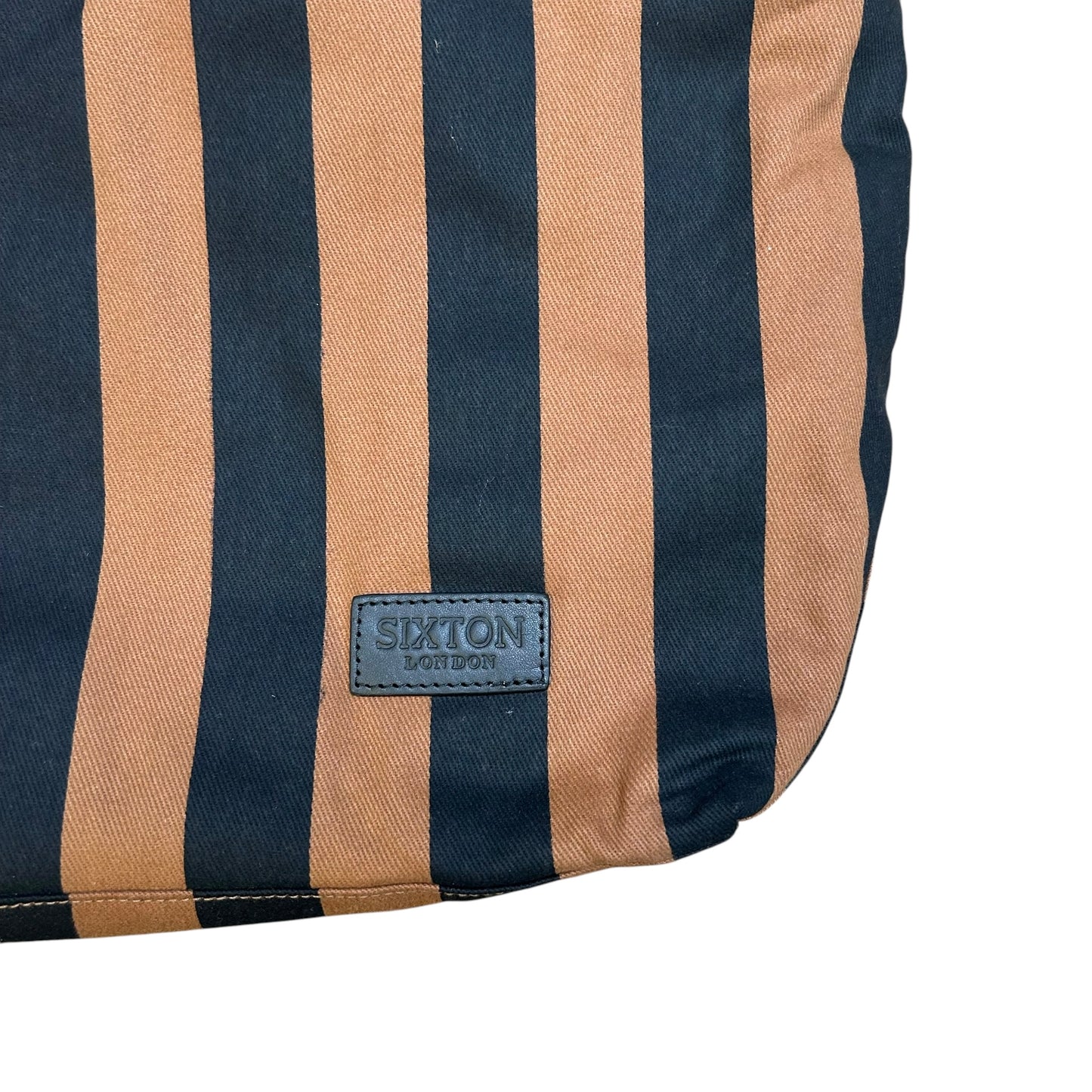Weekend tote bag - Striped Brown & Black