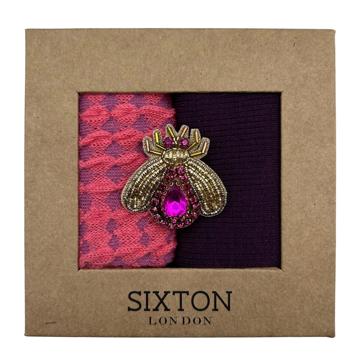 Pink Estoril & Purple sock box duo