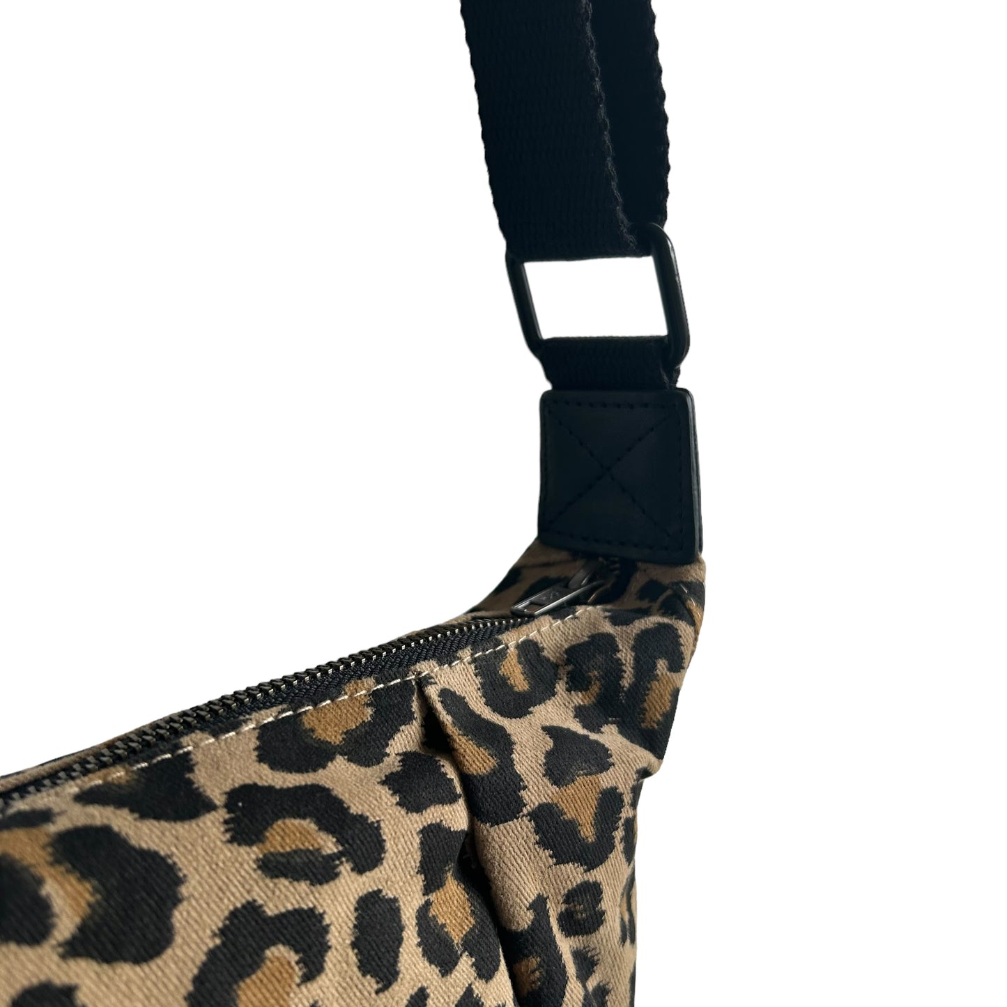 Brixton cross body sling bag - sand leopard print - small