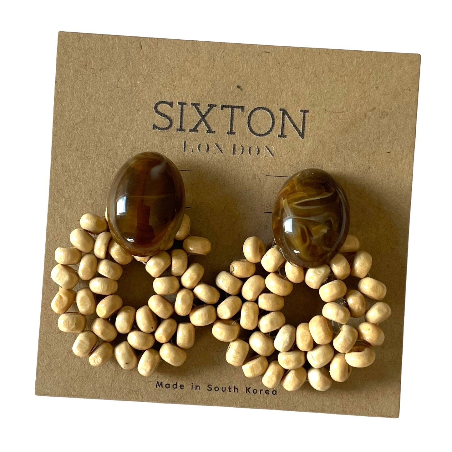 Wooden Beaded earrings