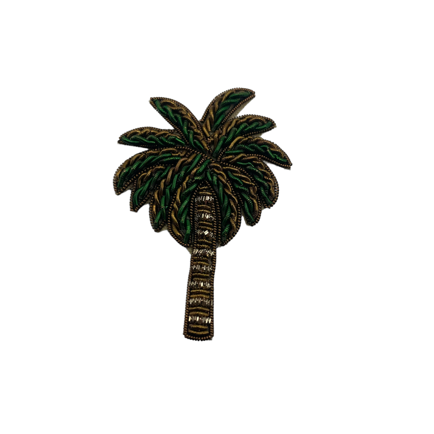 Green Palm Tree brooch / pin - small