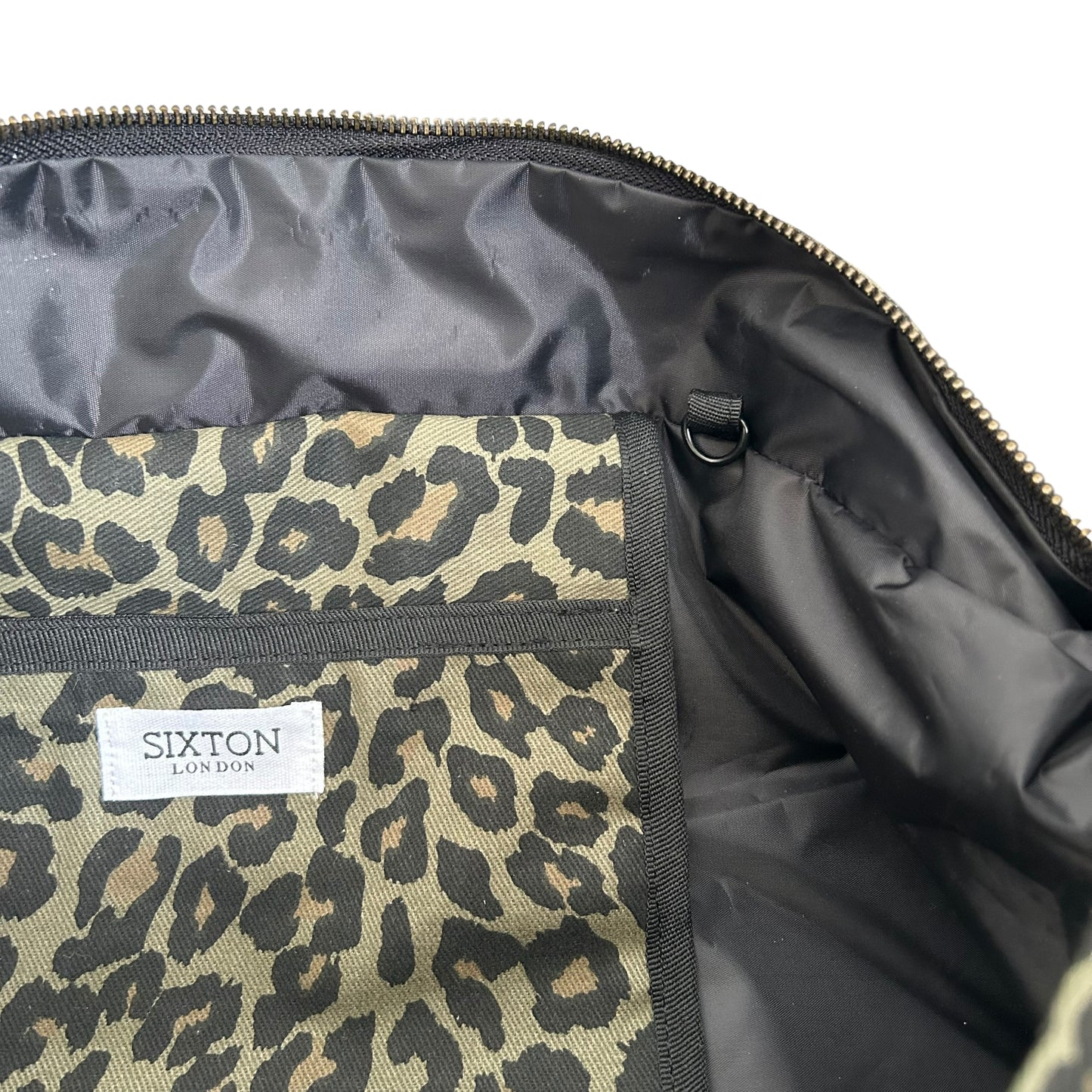 Weekend tote bag - green leopard print
