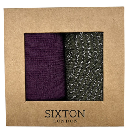 Barcelona Purple & Tokyo Ivy sock box duo