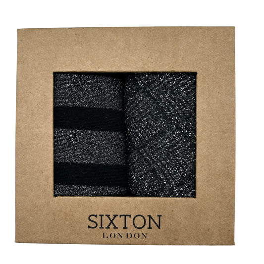 Black Berlin & Paris sock box duo