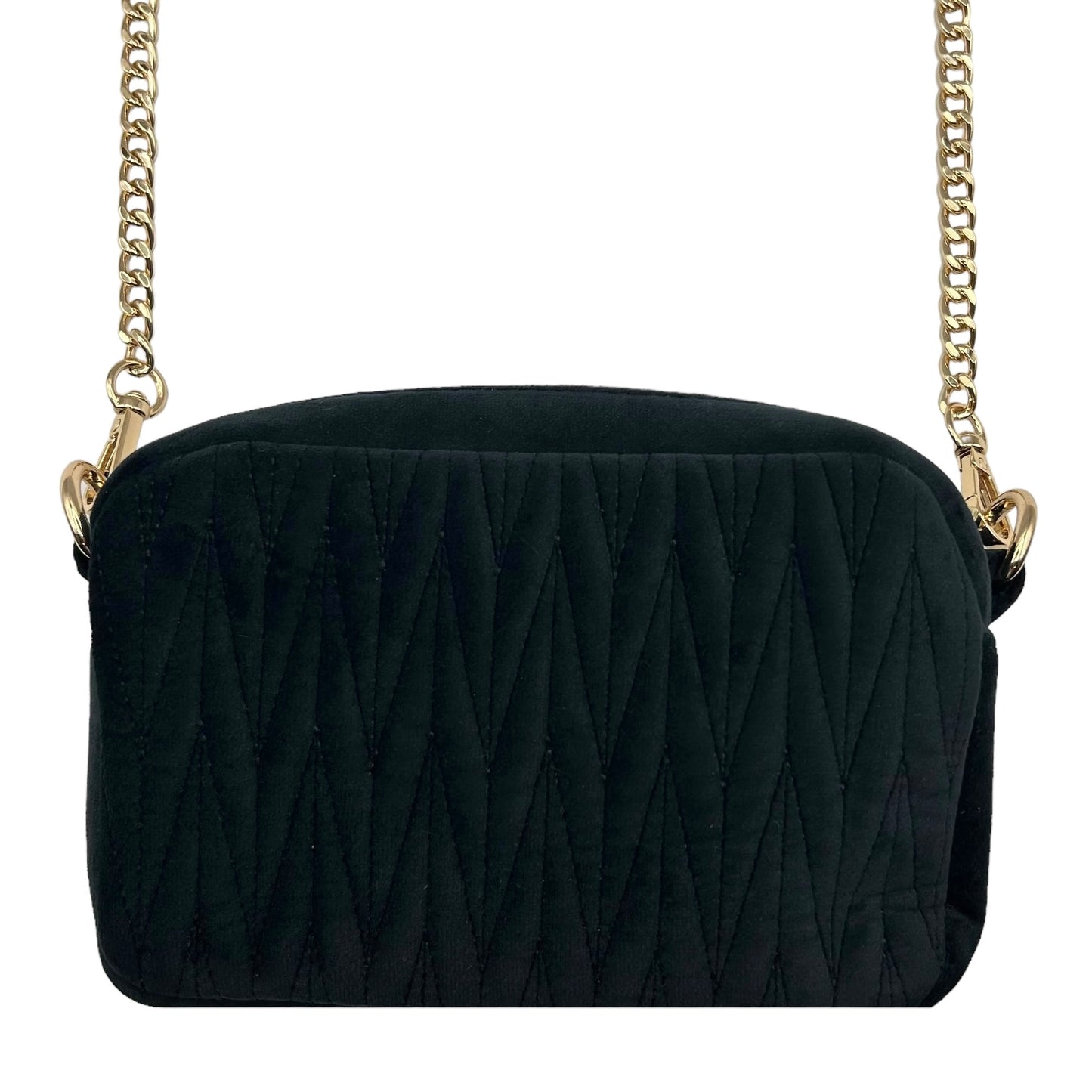 Velvet Rivington handbag in black, recycled velvet