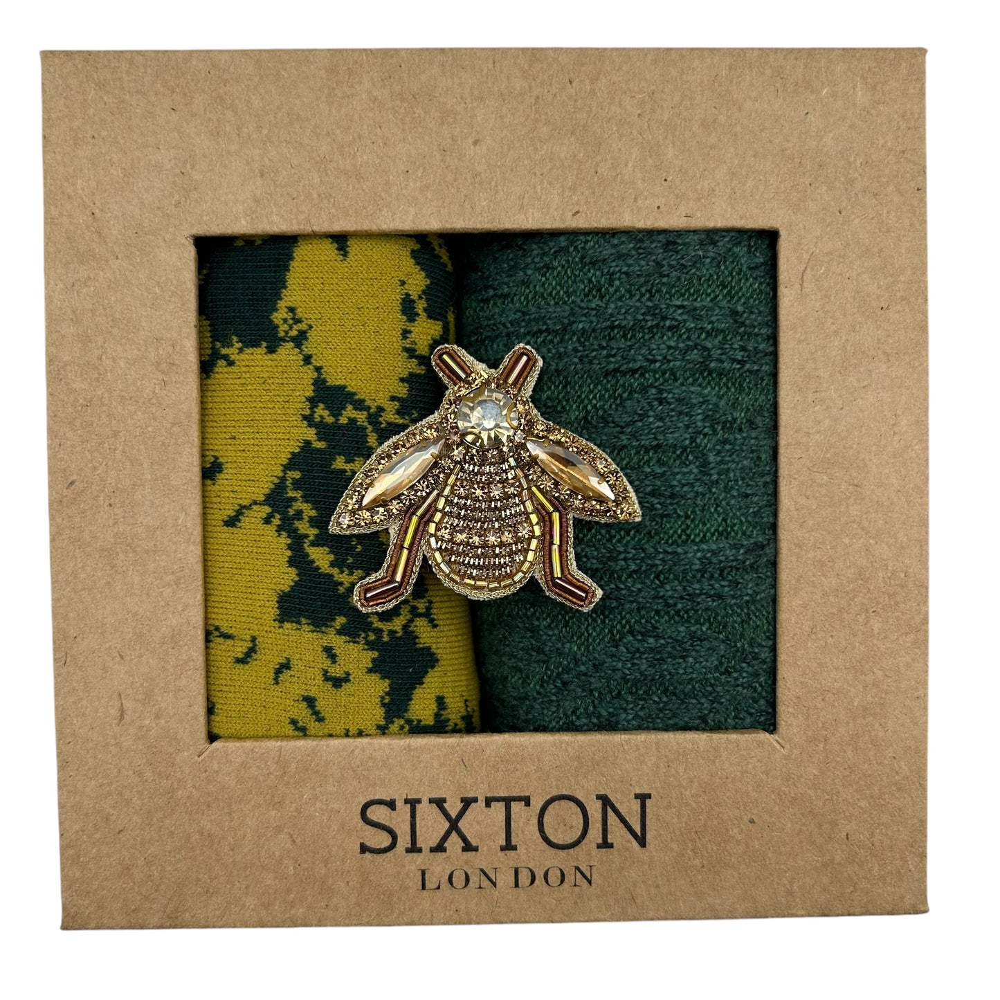 Boston & Oslo Teal sock box duo with pin