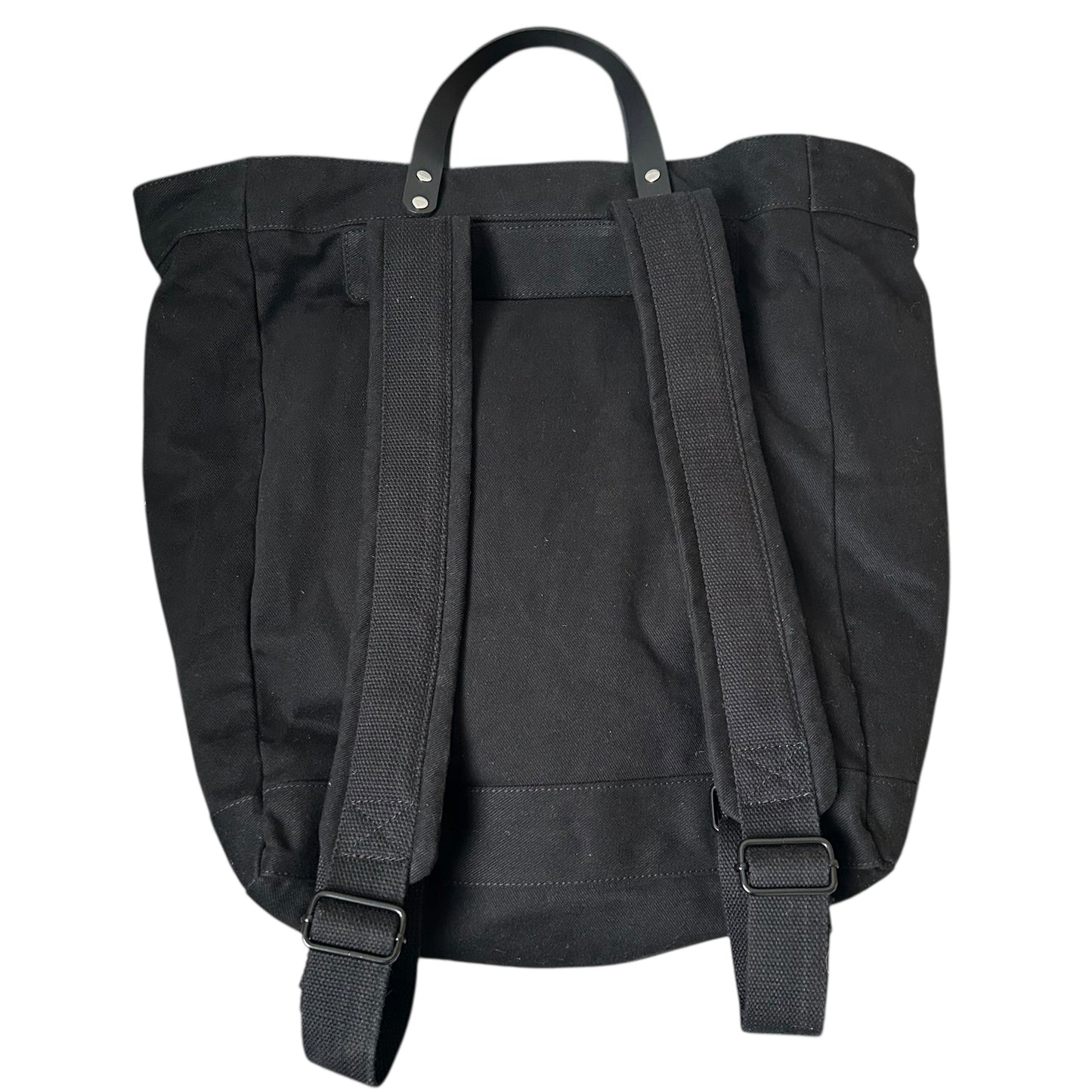 Clovelly Backpack - black cotton canvas