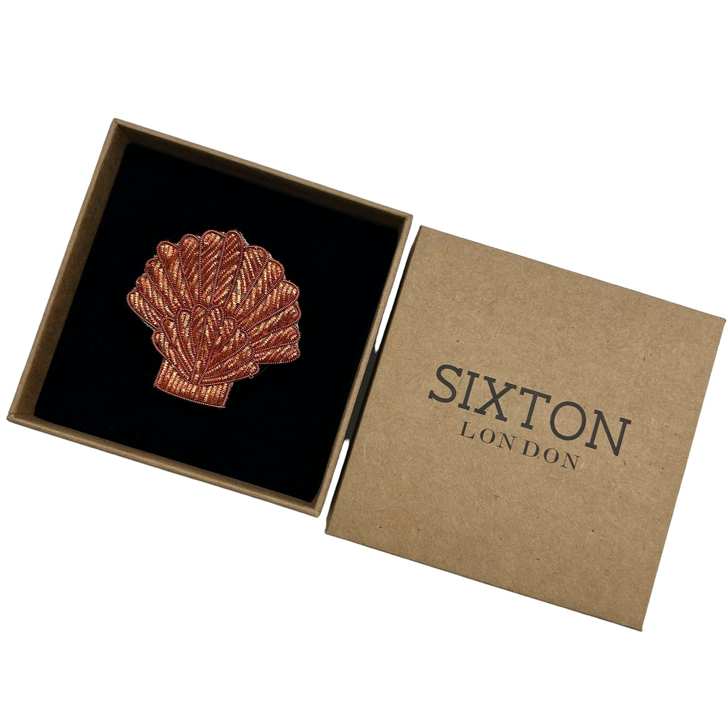 Coral Shell brooch / pin