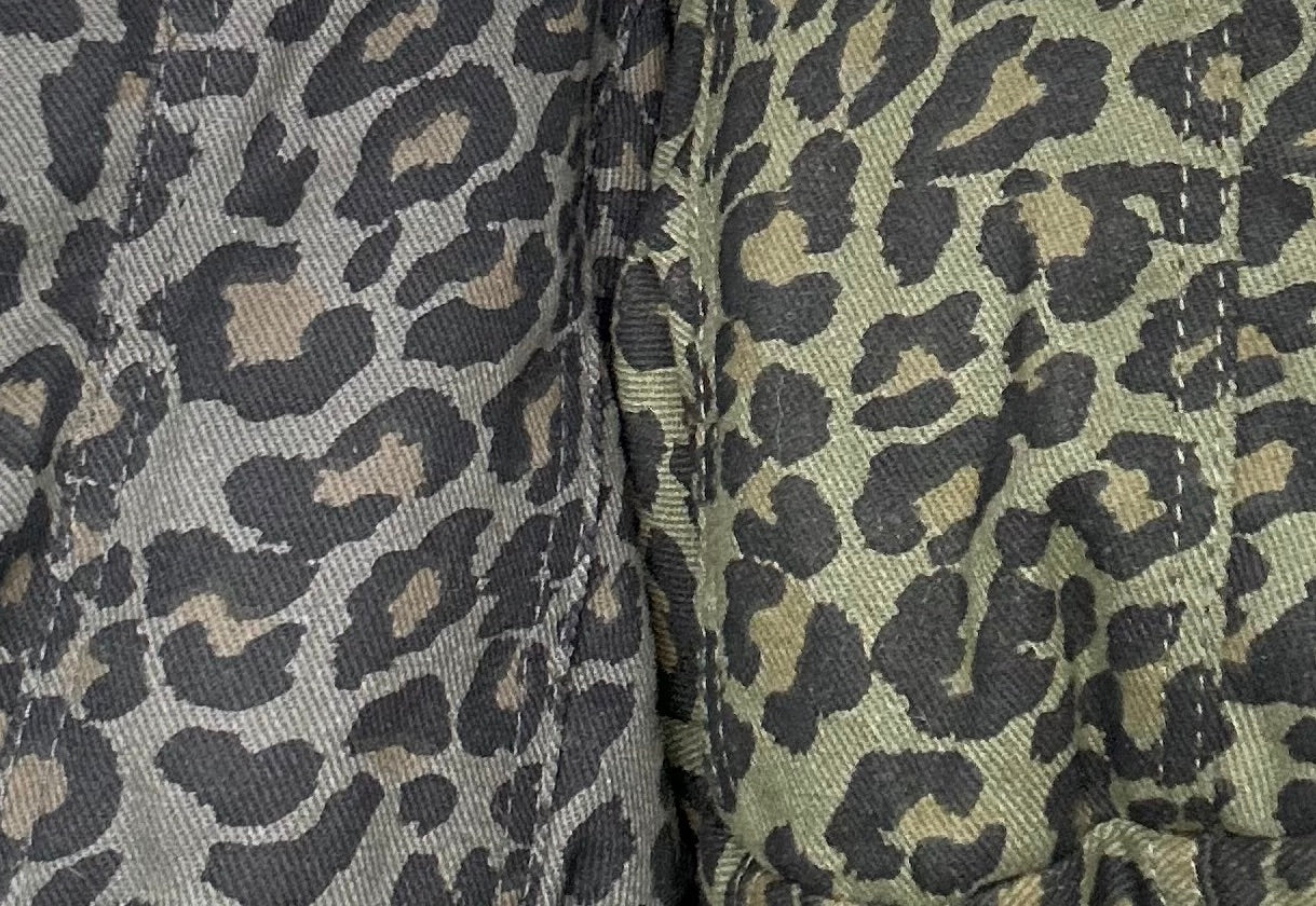 Weekend tote bag - green leopard print