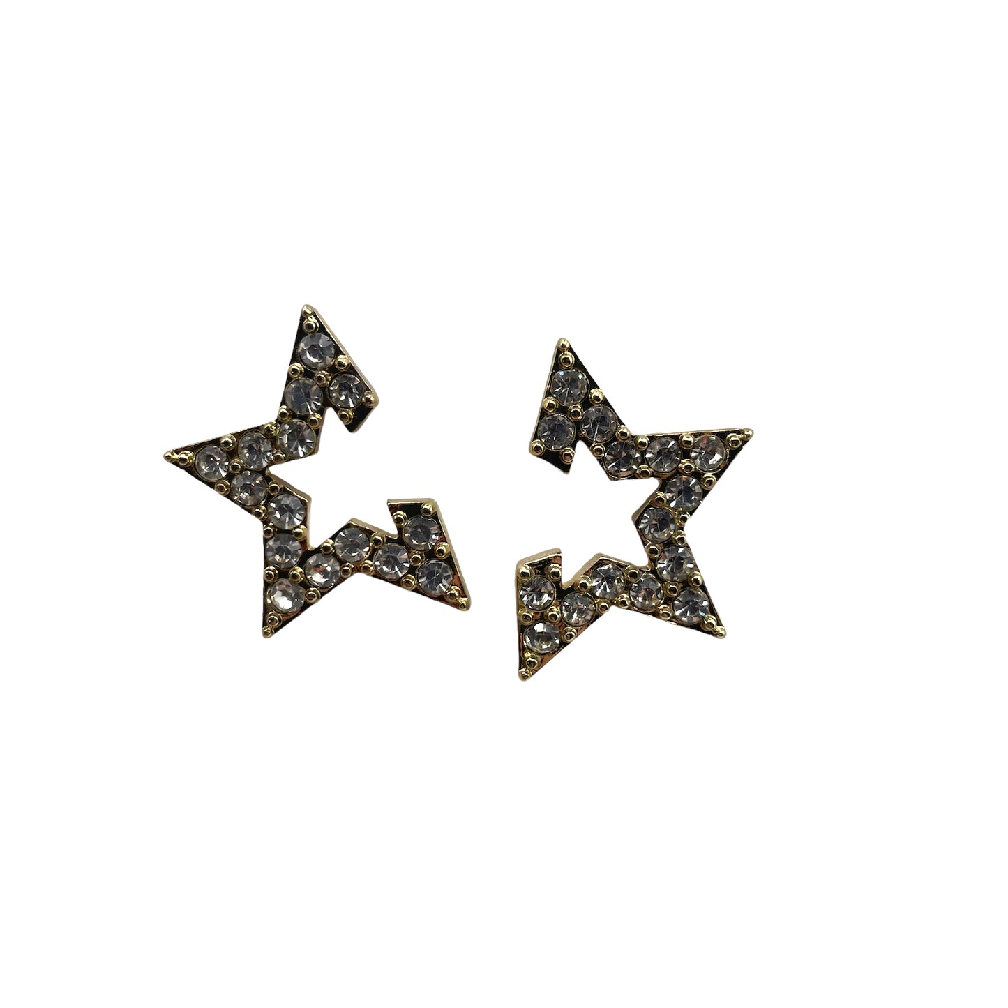 Half Star Gold earrings