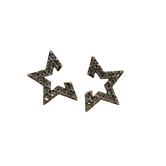 Half Star Gold earrings
