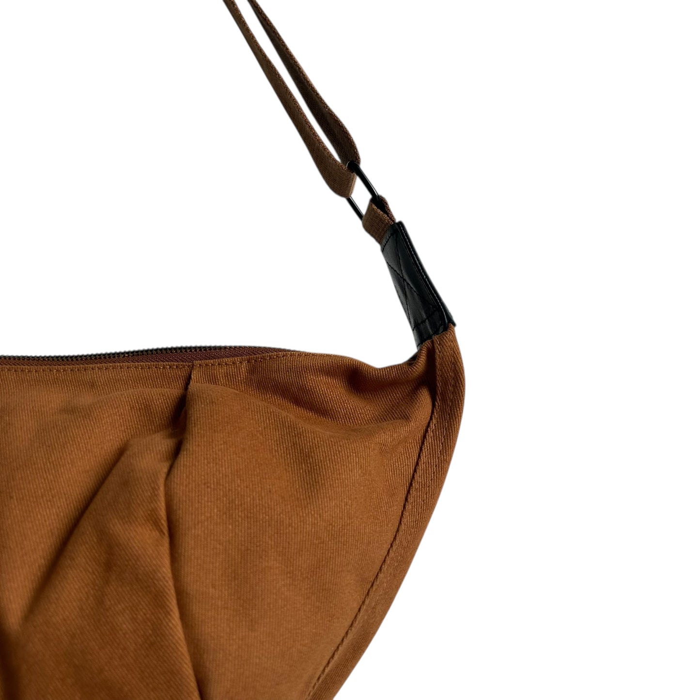 Brixton cross body sling bag - Brown cotton canvas - large
