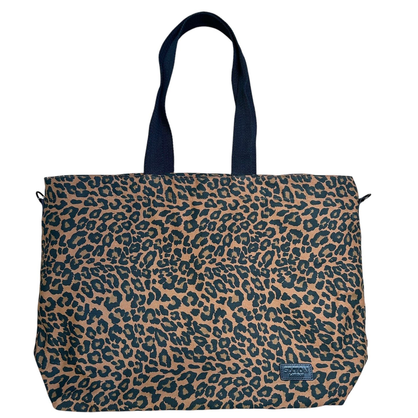 Weekend tote bag - brown leopard print