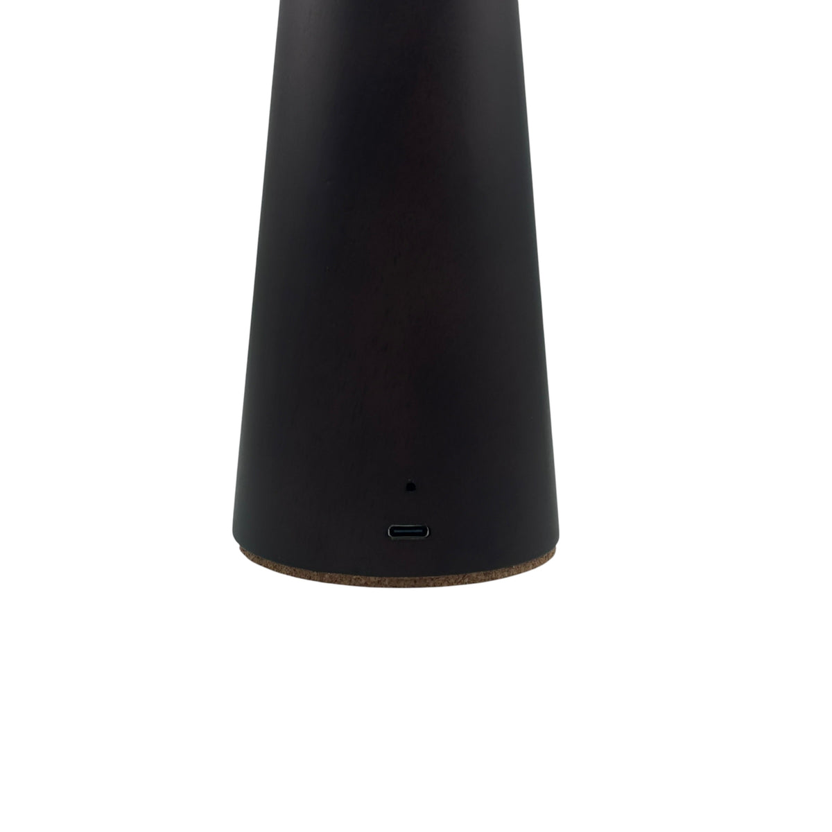 Large Deco Cone Walnut style rechargeable touch lamp