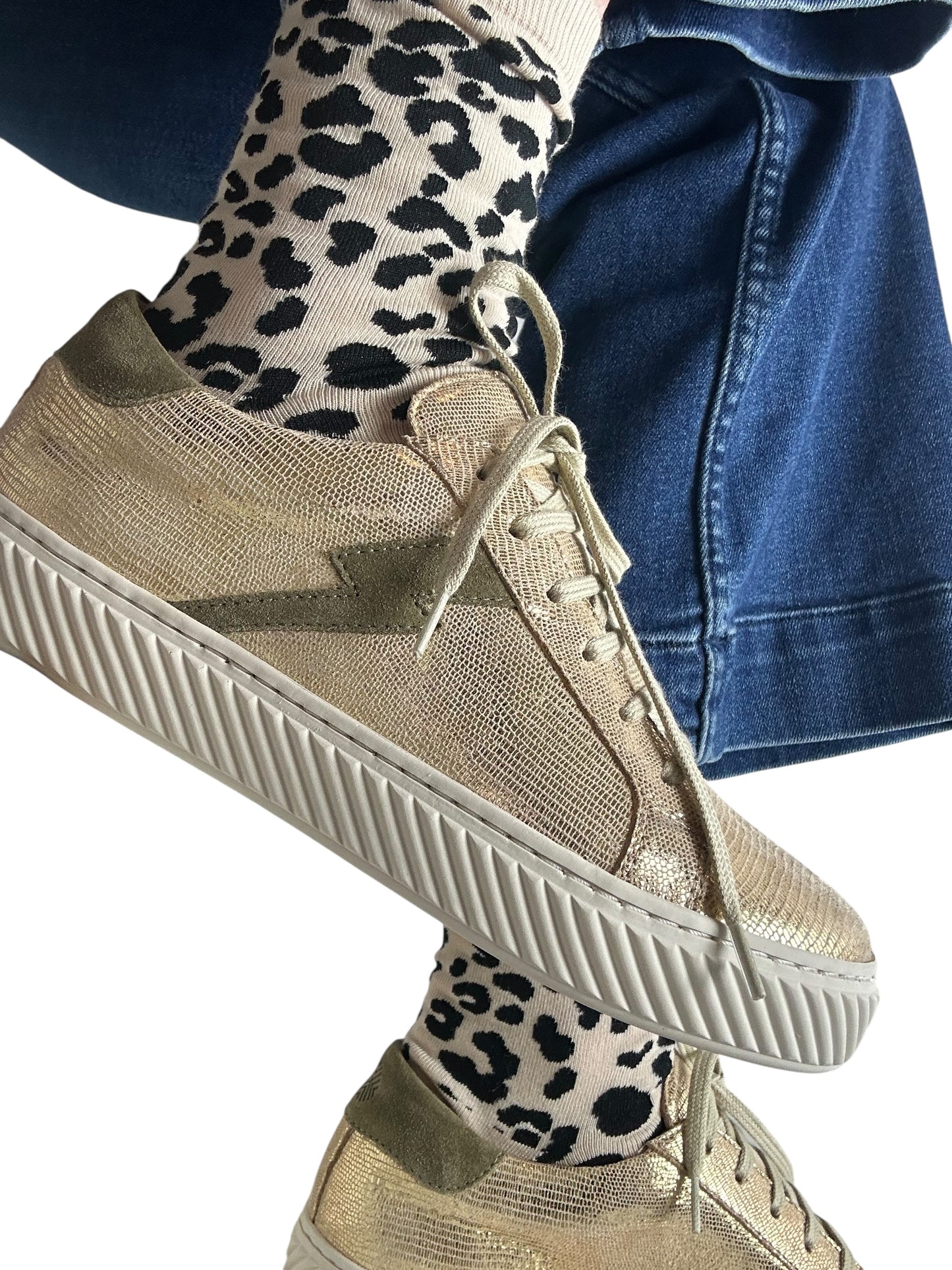 Leopard print socks