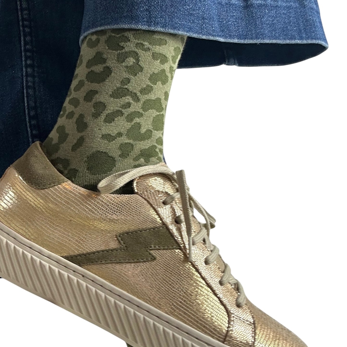 Leopard print socks