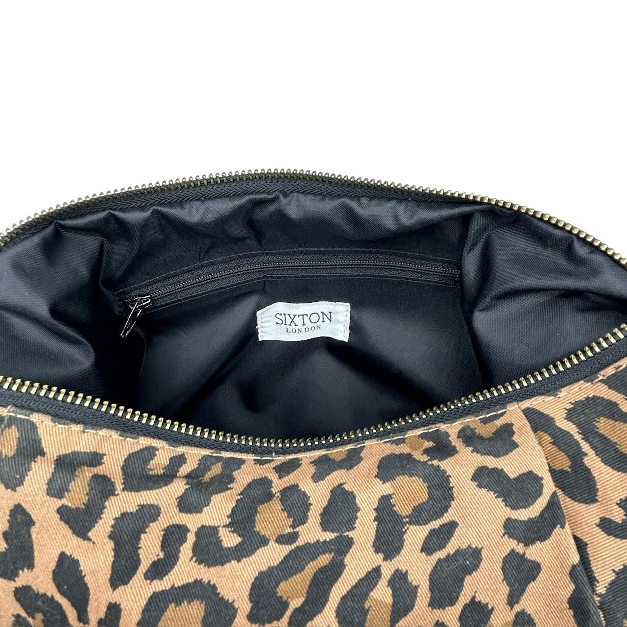 Brixton cross body sling bag - brown leopard print - large