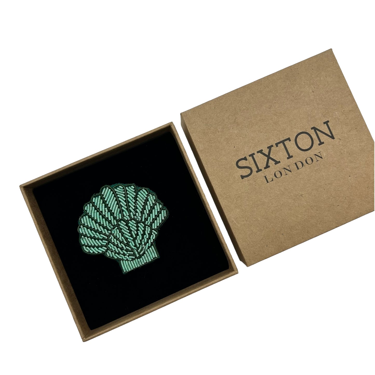 Mint shell brooch