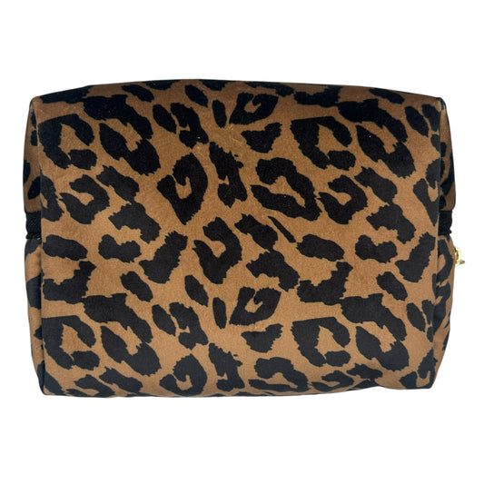 Leopard print makeup bag (two sizes)