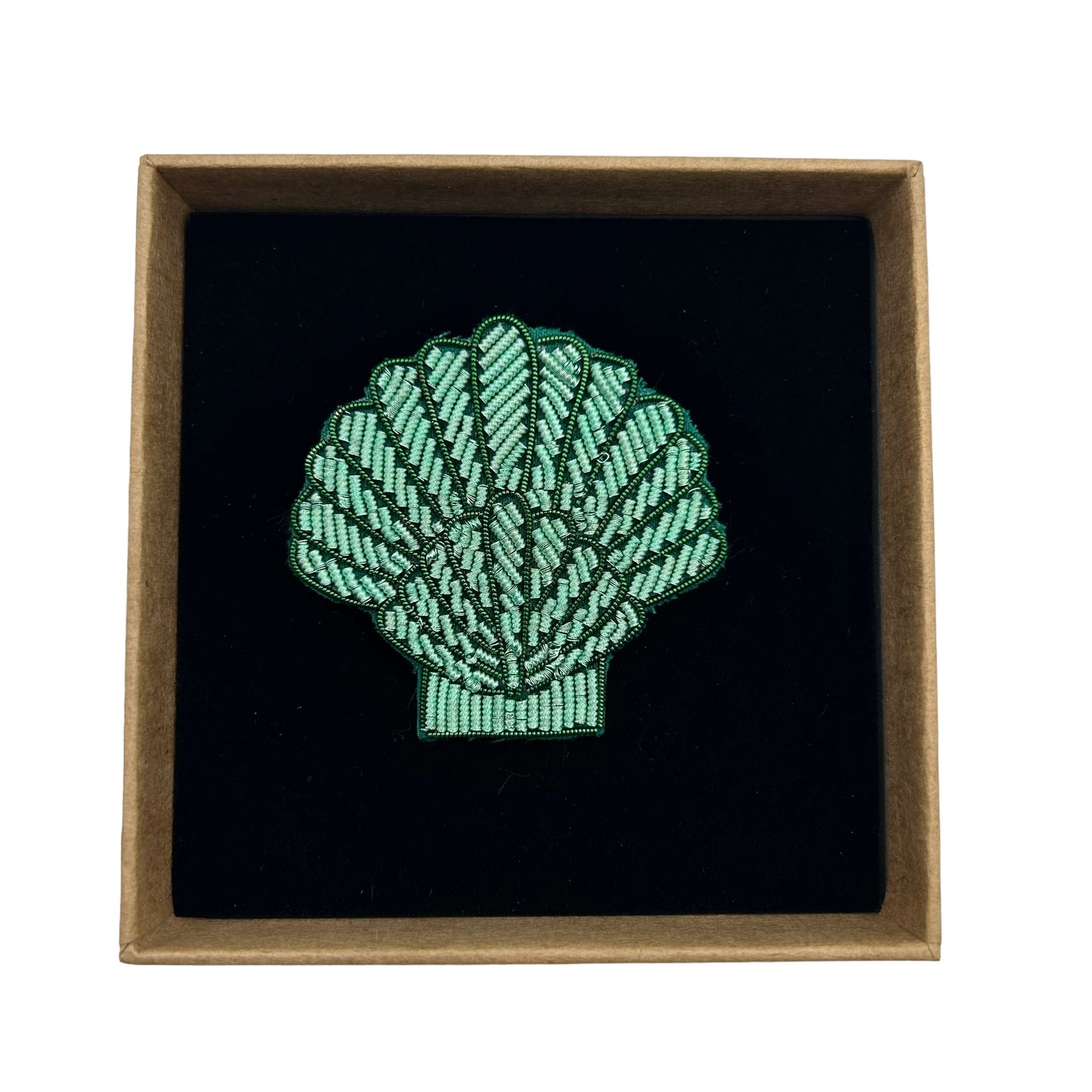 Mint shell brooch