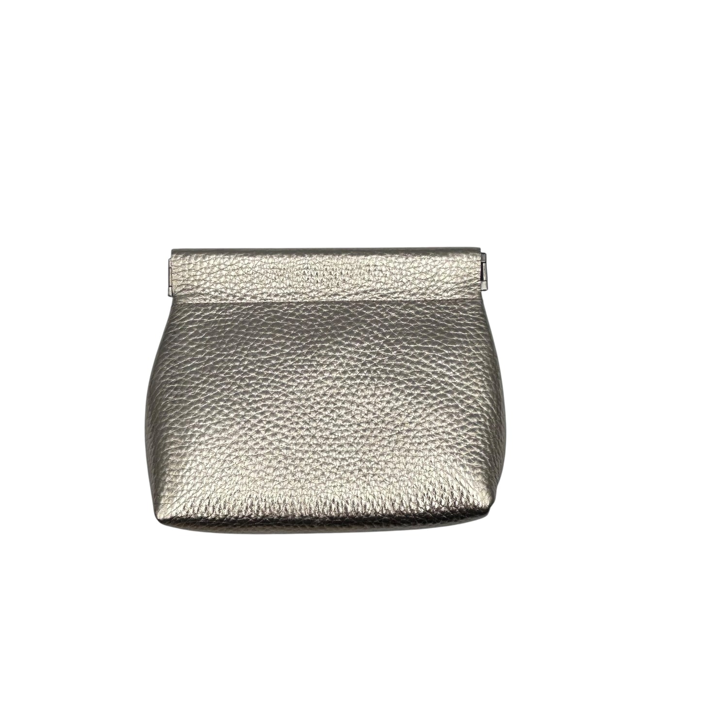 Small Gold Leather Pouch - textured metallic