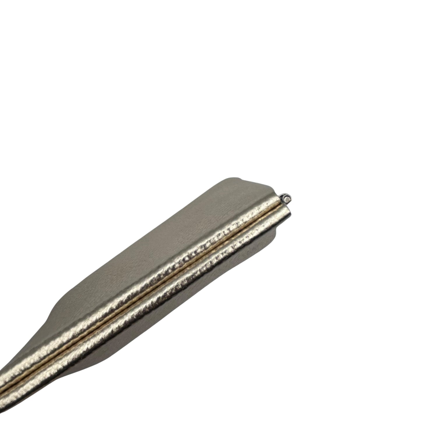 Small Gold Leather Pouch - textured metallic