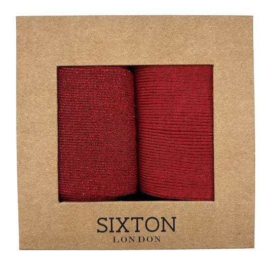 Red Vegas & Red Sienna sock box duo