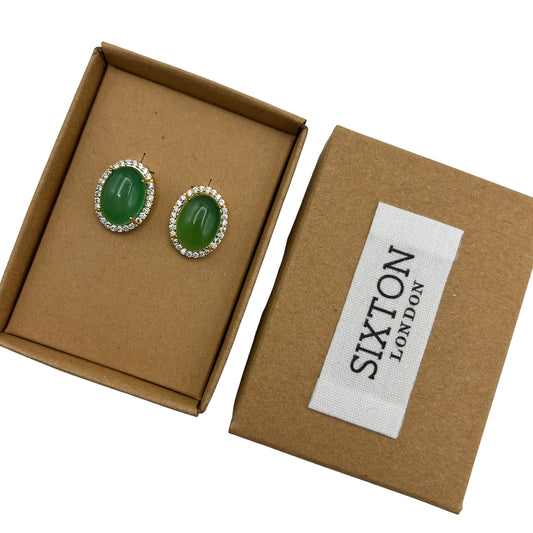 Retro Jade style earrings