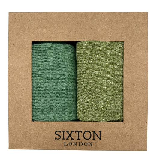 Sage Sienna & Pistachio Vegas sock box duo