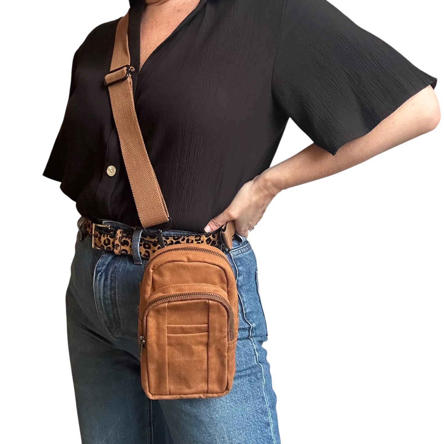Barcelona bag - brown cotton canvas