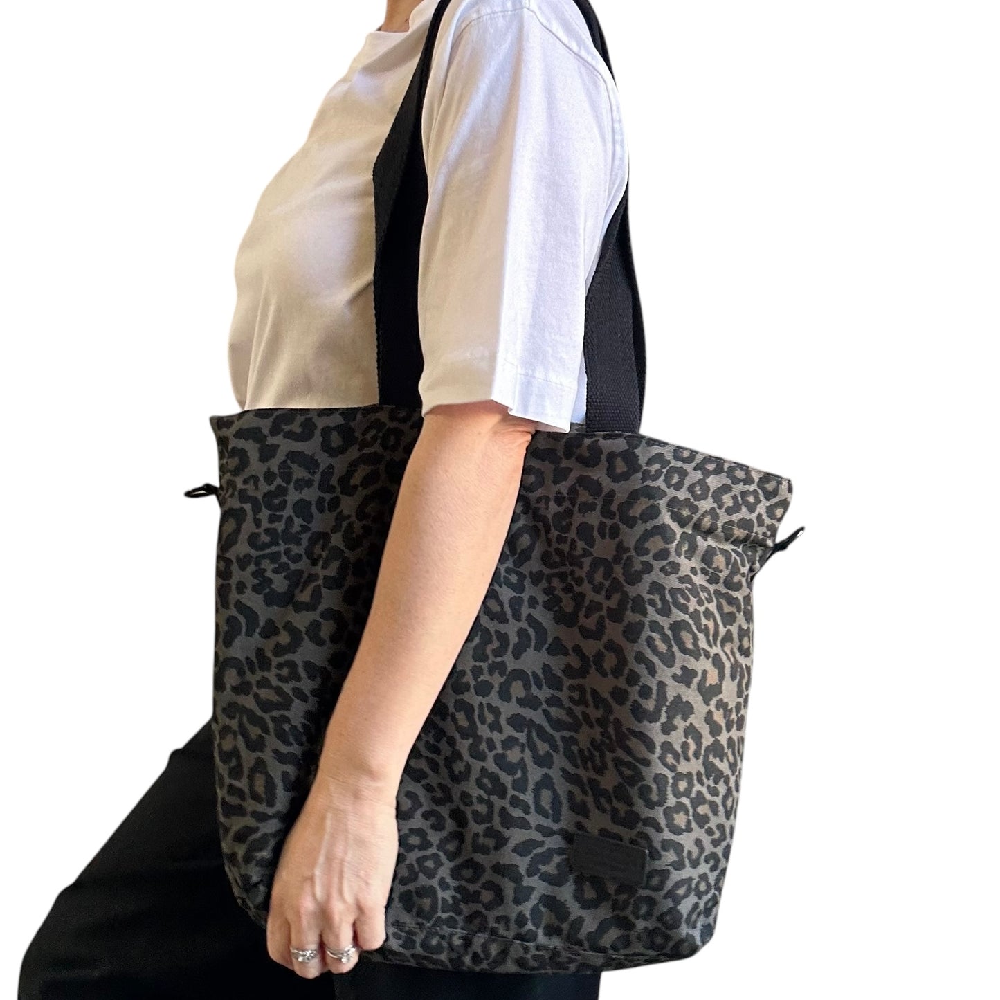 Day trip tote bag - Grey Leopard print