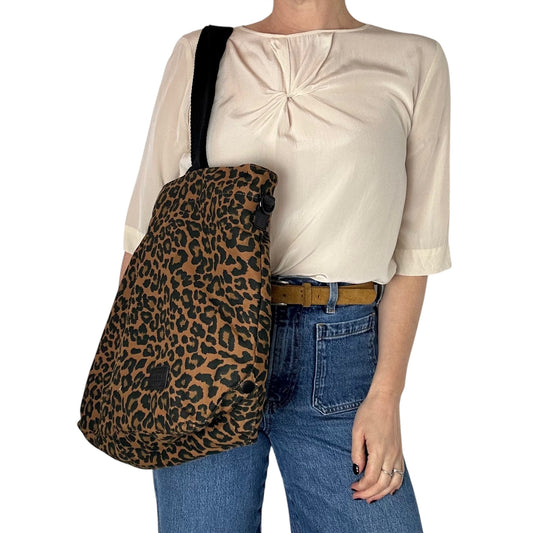 Day trip tote bag - Brown Leopard print