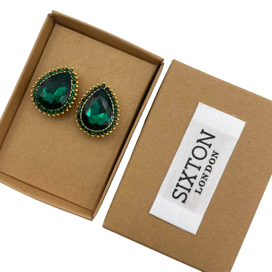 Statement Emerald earrings