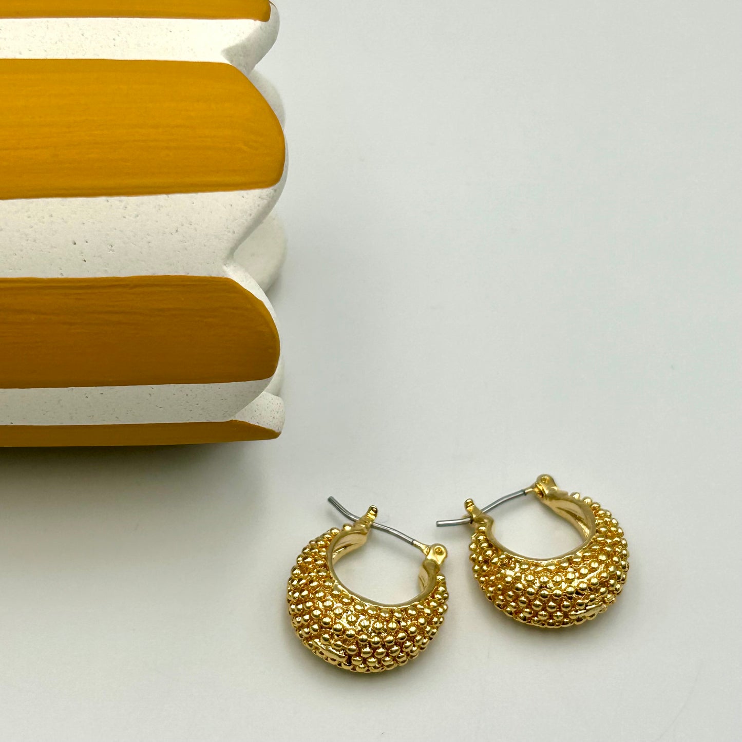 Textured Horseshoe earrings