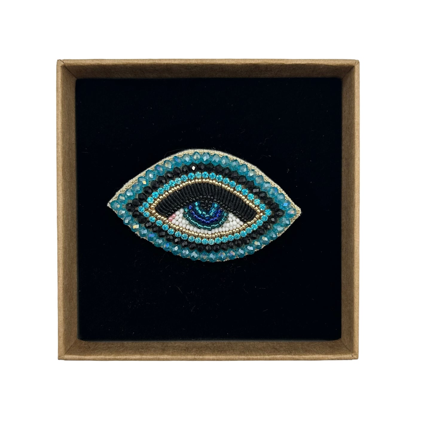 Turquoise Eye brooch / pin