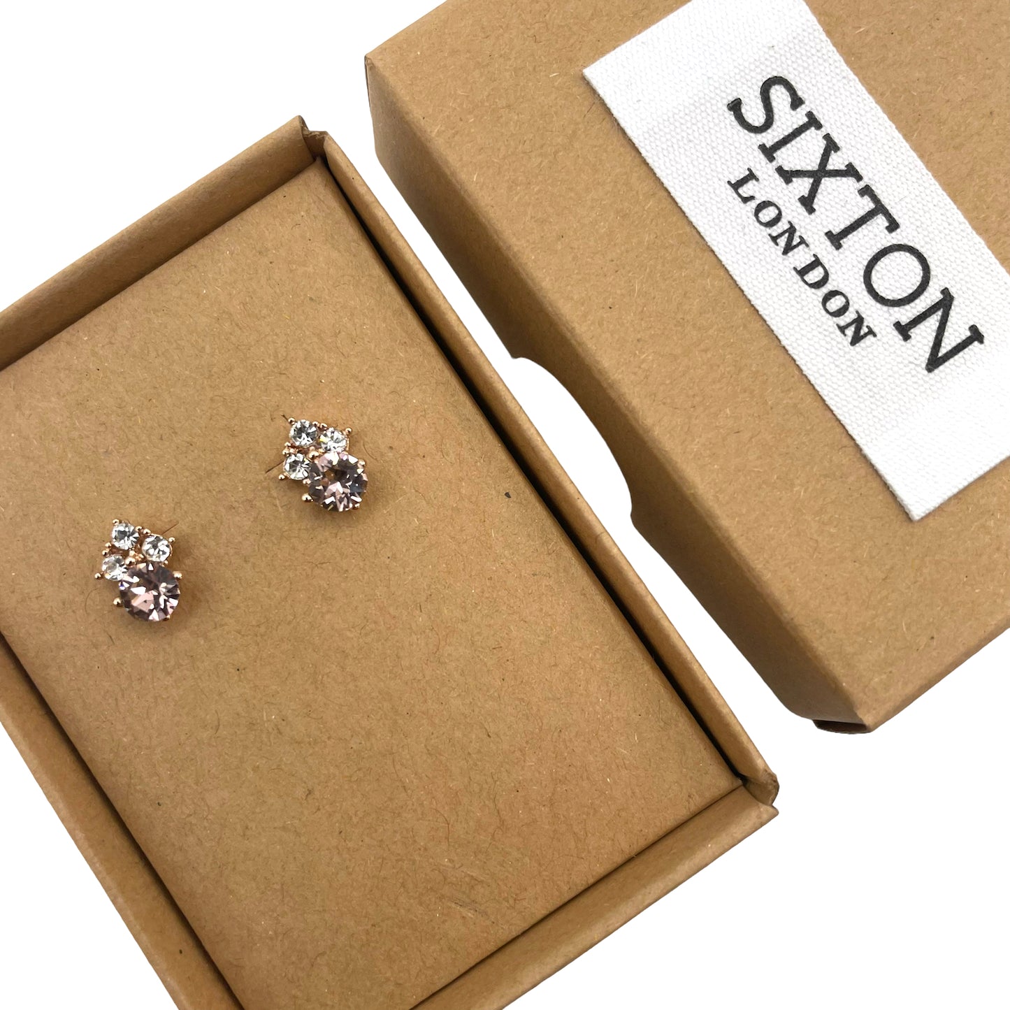 Vintage Style Champagne stud earrings