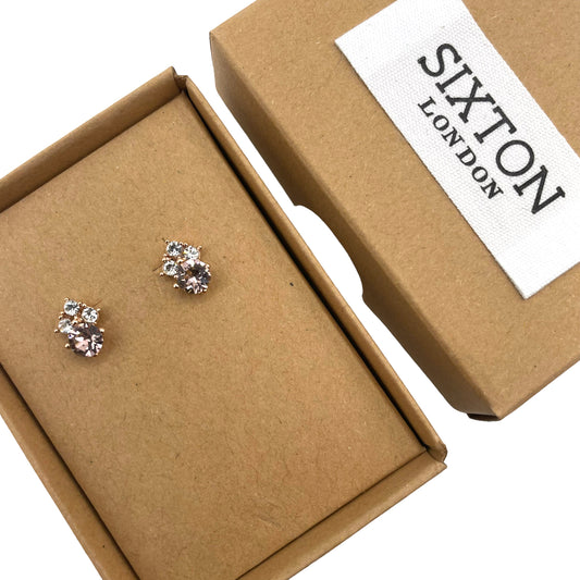 Vintage Style Champagne stud earrings