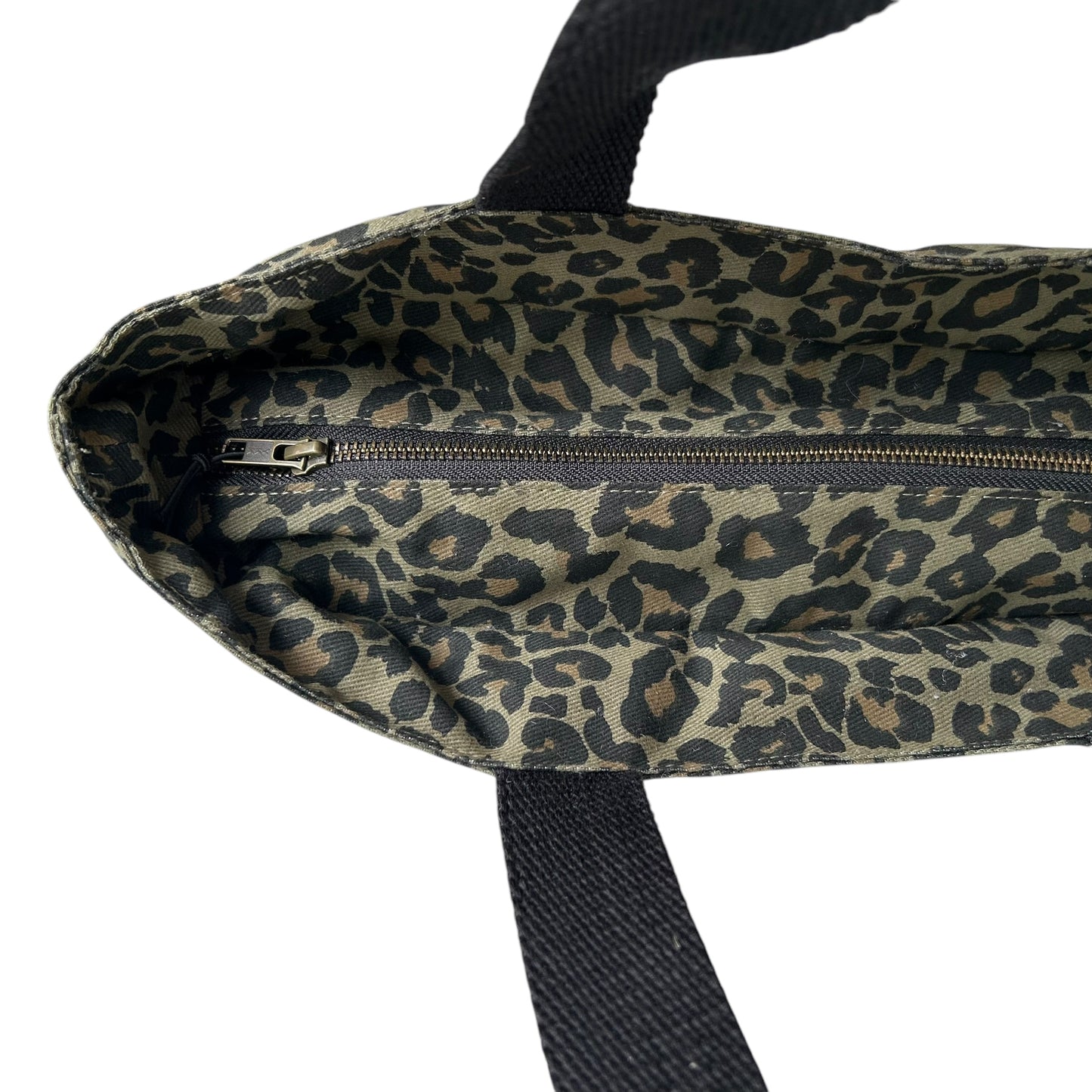 Day trip tote bag - Green Leopard print